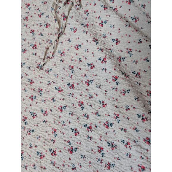 NO BOUNDARIES, Junior Pucker floral sleeveless babydoll dress cream XXL Y2K 90's - Picture 4 of 8